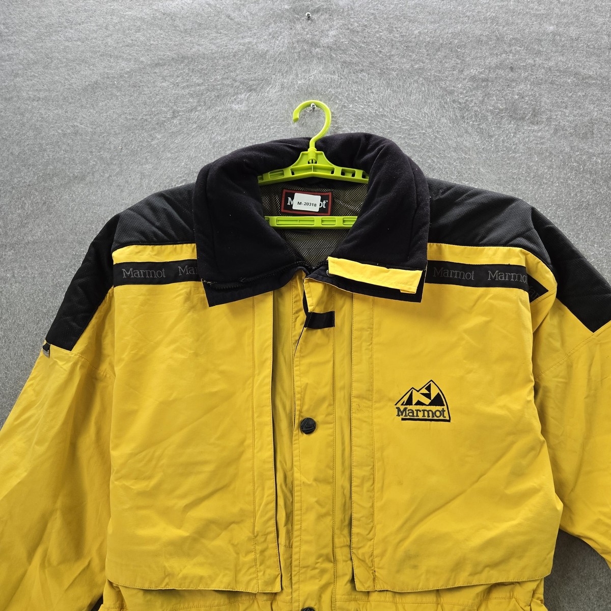 Marmot Men Jacket XL Yellow Nylon Mountaineering Parka Ski GORE
