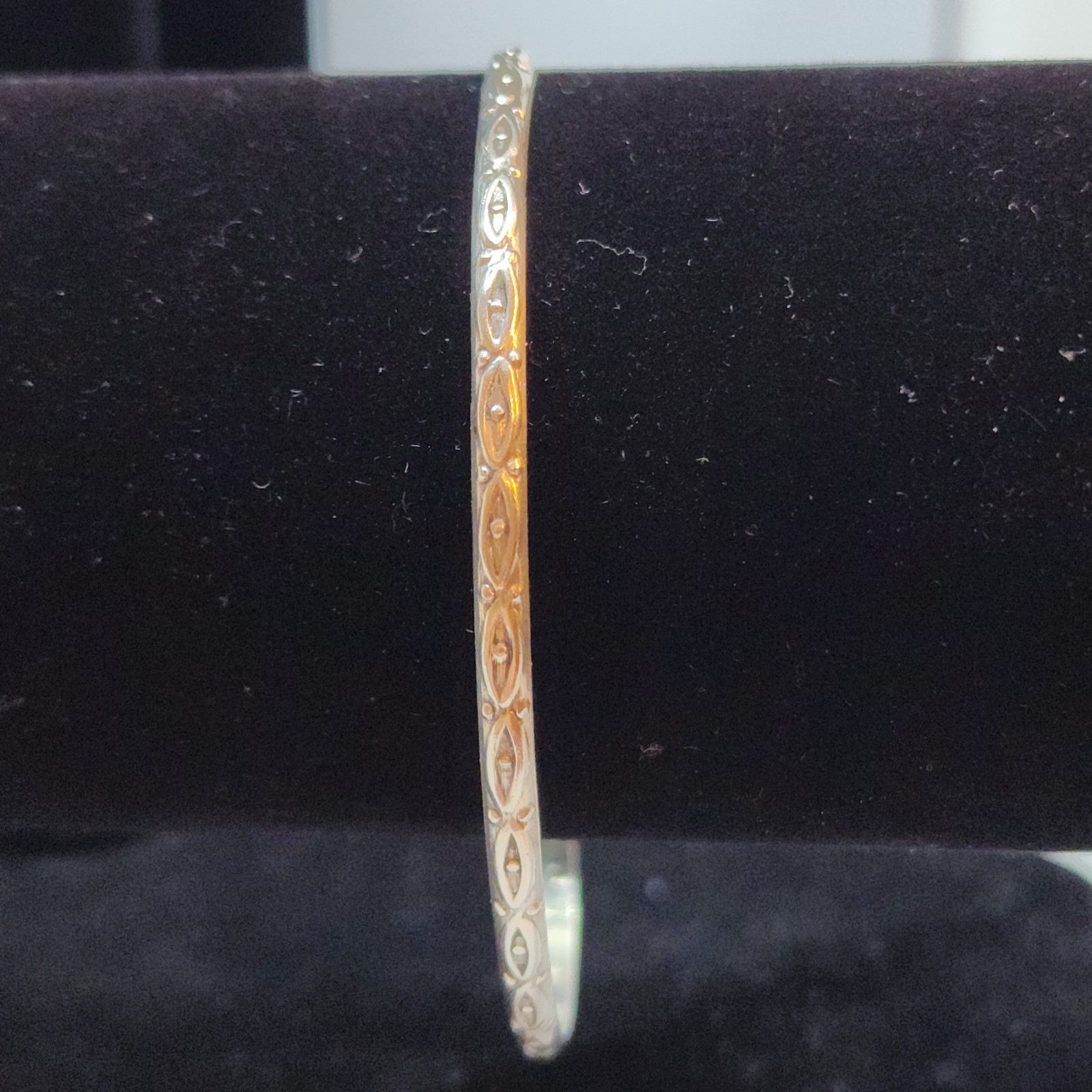 TAXCO Silver 925 Embossed Pattern Thin Delicate B… - image 1