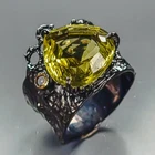 Gem Jewelry Natural Lemon Quartz Ring 925 Sterling Silver Size 8 /R469788