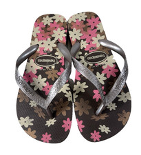 Havaianas Women's Flip Flops Size 9 brown/pink Y2K summer sandals