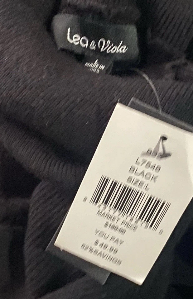 Lea And Viola Womens Turtleneck Black Dress Size Large - Image 3 of 3