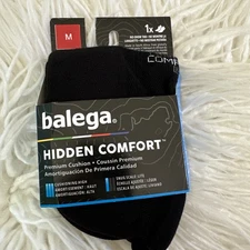 Balega Hidden Comfort, No Show Running Socks, Black, Medium, Premium Cushion