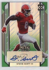 2021 Leaf Metal Draft Green Rainbow 2/10 Stevie Scott III #BA-SS3 Auto mp7