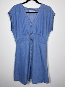 loft outlet denim dress Loft Seamed Denim Mini Dress Size XL Medium Blue Women's