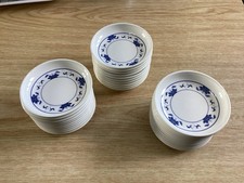 Melamine Chinese Soya/Dipping Dishes Small 85cm 30 Blue & White VGC