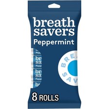 Sugar Free Peppermint Breath Mints Fresh Breath Roll Pack of 8