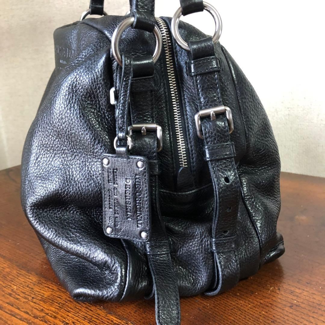 PRADA Women's Shoulder Bag  Boston Leather Black Authentic Used Archive thumbnail 3