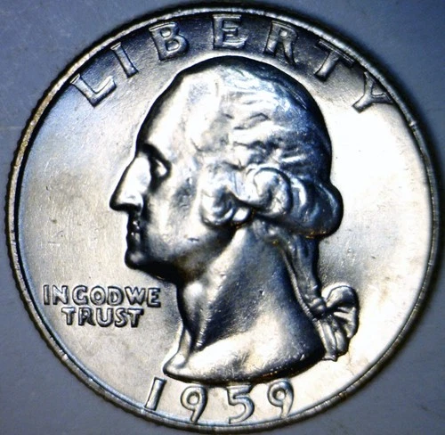 1959d BU + Washington Quarter Silver Uncirculated Coin  PRICED BELOW MELT  NR