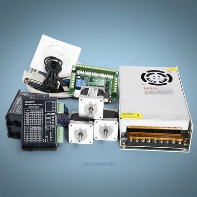 CNC Kit 3 Axis Nema16 40oz-in Stepper Motor 24V PSU For Mill/Router/Engraving