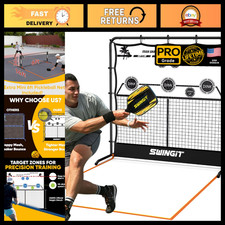 Portable Pickleball Rebounder Net - Solo Training System for Dinks  Volleys, Ac