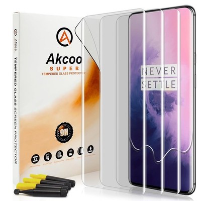 Screen Protector for OnePlus 7 / 7T , Tempered Glass UV Set - 3 Pack, Edge to...