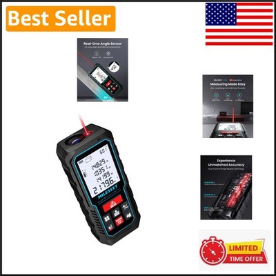 Versatile 229ft Digital Laser Measure - Includes Angle Sensor, Batteries & More