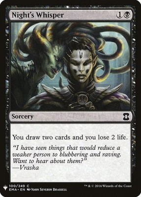 Night's Whisper - Light Play MTG Mystery Booster