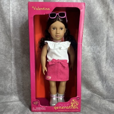 Our Generation Valentina 18-inch fashion doll with a frilly top and skirt New In