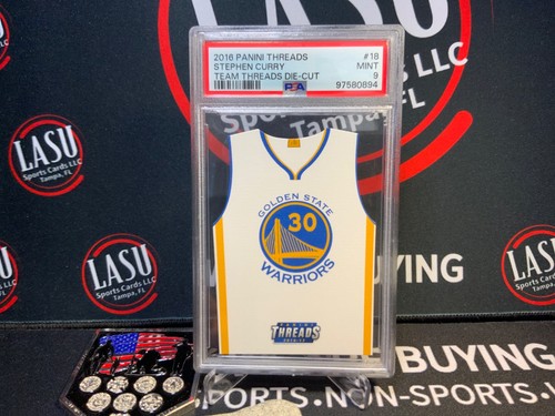 2016 Stephen Curry Panini Team Threads Die Cut #18 PSA 9 Warriors GSW Steph NBA