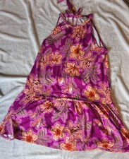 Ann Taylor Loft Womens L Pink Floral Sundress Euc