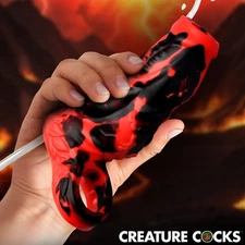 Hell Hound Squirting Silicone Penis Enhancer - Red ---FREE SHIPPING!!!