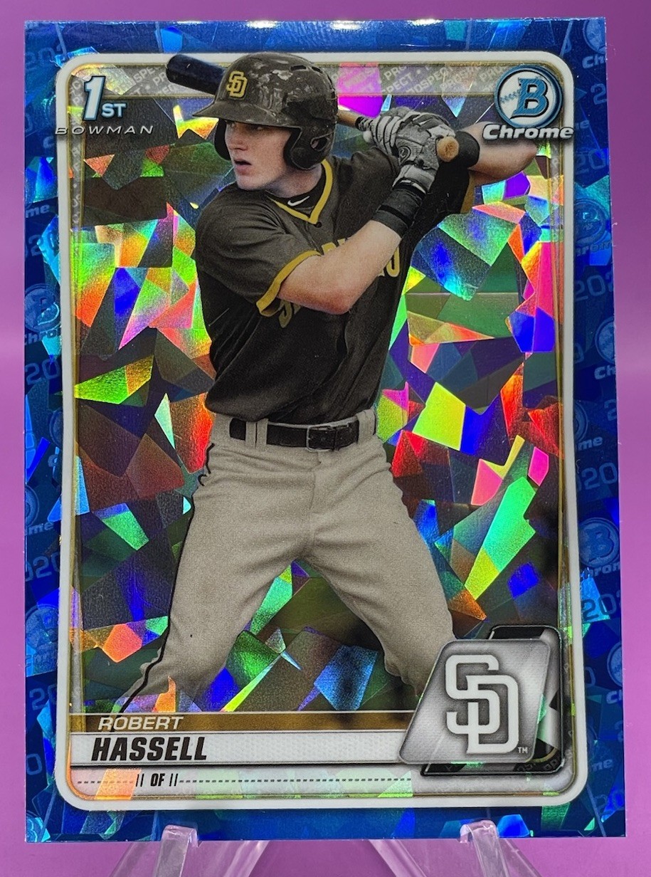 Robert Hassell 2020 Bowman Chrome Sapphire 1st Padres Nationals QTY BD-39