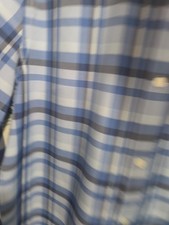 St. John's Bay Blue Button Down Stripes Long Sleeve Shirt Men's Size S Small