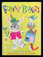 FUNNY BUNNY ~ POP-UP ~ vintage 1st "A" ed. children's Big Golden Book, Provensen
