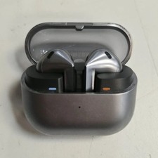 Silver Wireless In-Ear Earbuds with Charging Case, Bluetooth, Built-In Mic