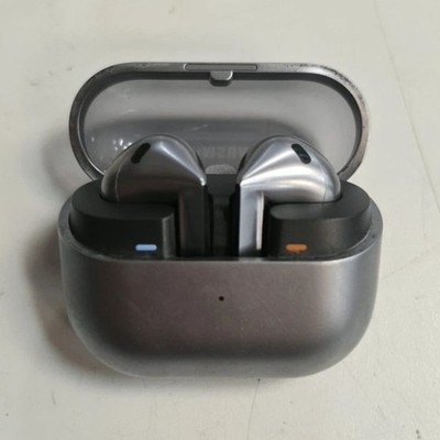 Silver Wireless In-Ear Earbuds with Charging Case, Bluetooth, Built-In Mic