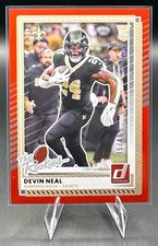2025 Panini Donruss Rookies & Highlights Devin Neal #DRH-55 Red 35/49 RC Saints