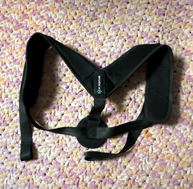 FY Posture Adjustable Back & Shoulder Posture Corrector Brace, Black