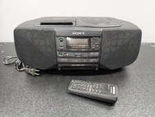 Sony CFD-S33 CD Player Cassette Recorder Stereo Radio Boombox w/ Remote Tested
