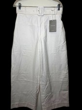 Everlane Structured Cotton Belted Pant Wide-Leg Belted Size 6