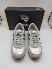 Gola Daytona Blaze Women's Sneakers Silver/Evergreen/Chalk Pink Sz W 8.5