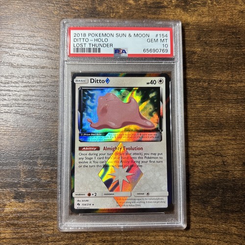  Ditto Prism Star 154/214 Lost Thunder Holo PSA 10 POP 40