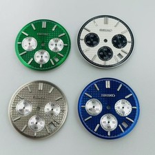 31.5mm Multi-function Oak Tree Watch Dial Green Lume for Vk63 Movement Accessory