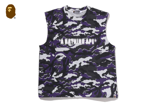 A Bathing Ape Glitch Woodland Camo Tank Top Purple 1m30-108-301 | eBay