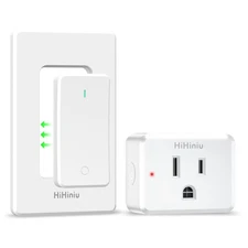 Remote Control Outlet Wireless Wall Mounted Light Switch, Compact Indoor Elec...