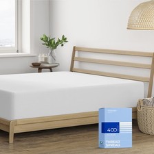 100 Cotton Queen Fitted Sheet Only - 400 Thread Count Cotton Fitted Sheet Qu...