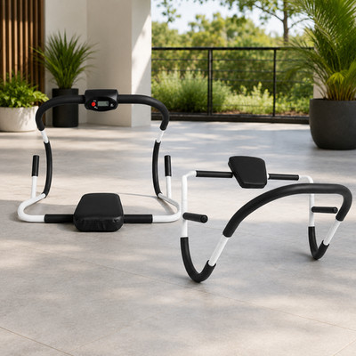 Ab Roller Sit Up Crunch Core Trainer mit gepolsterter Kopfstütze Übung Core Workout