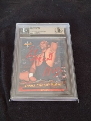 ERNEST MILLER WWE WWF AUTHENTIC HAND SIGNED AUTOGRAPHED CARD BECKETT