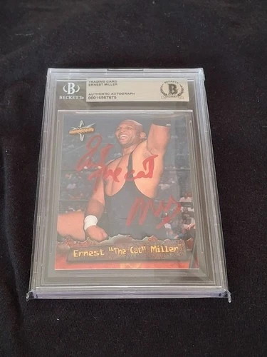 ERNEST MILLER WWE WWF AUTHENTIC HAND SIGNED AUTOGRAPHED CARD BECKETT