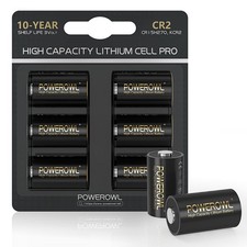POWEROWL CR2 3V Lithium Battery, 6 Pack High Capacity CR15h270 CR 2 C2 3... 