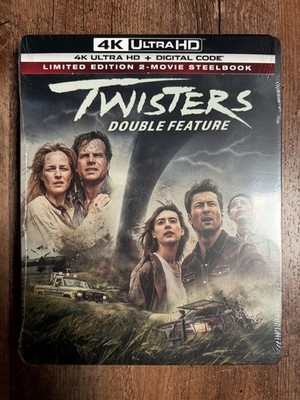 Twisters 1 + 2 Double Feature w. Steelbook (4K UHD Blu-ray + Digital) *NEW*