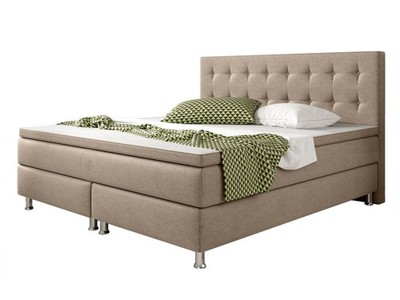 Boxspringbett Köln 180x200 cm Webstoff Muddy