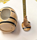 OLD VINTAGE CERAMIC PORCELAIN GERMAN BEER RELISH MUSTARD DISH W FIGURAL LID — photo 6