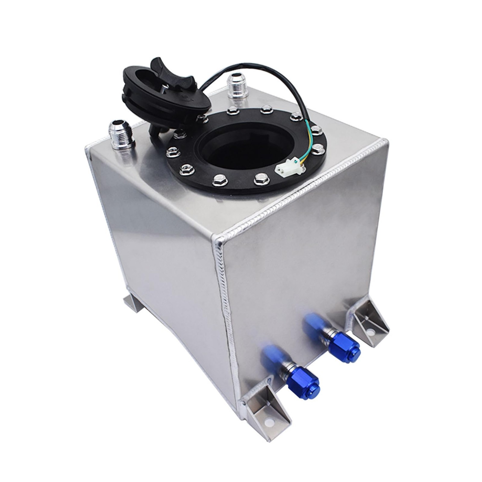 2.5 Gallon / 9.5L Fuel Cell Tank Polished Aluminum Racing Drift W/Level Sender