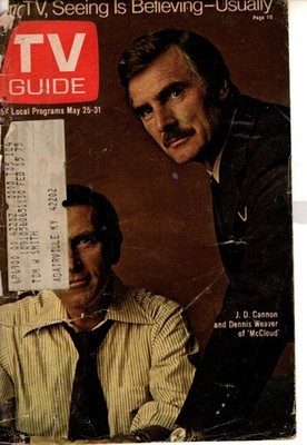 1974 TV Guide May 25 - McCloud Dennis Weaver; J.D. Cannon; Soul Train