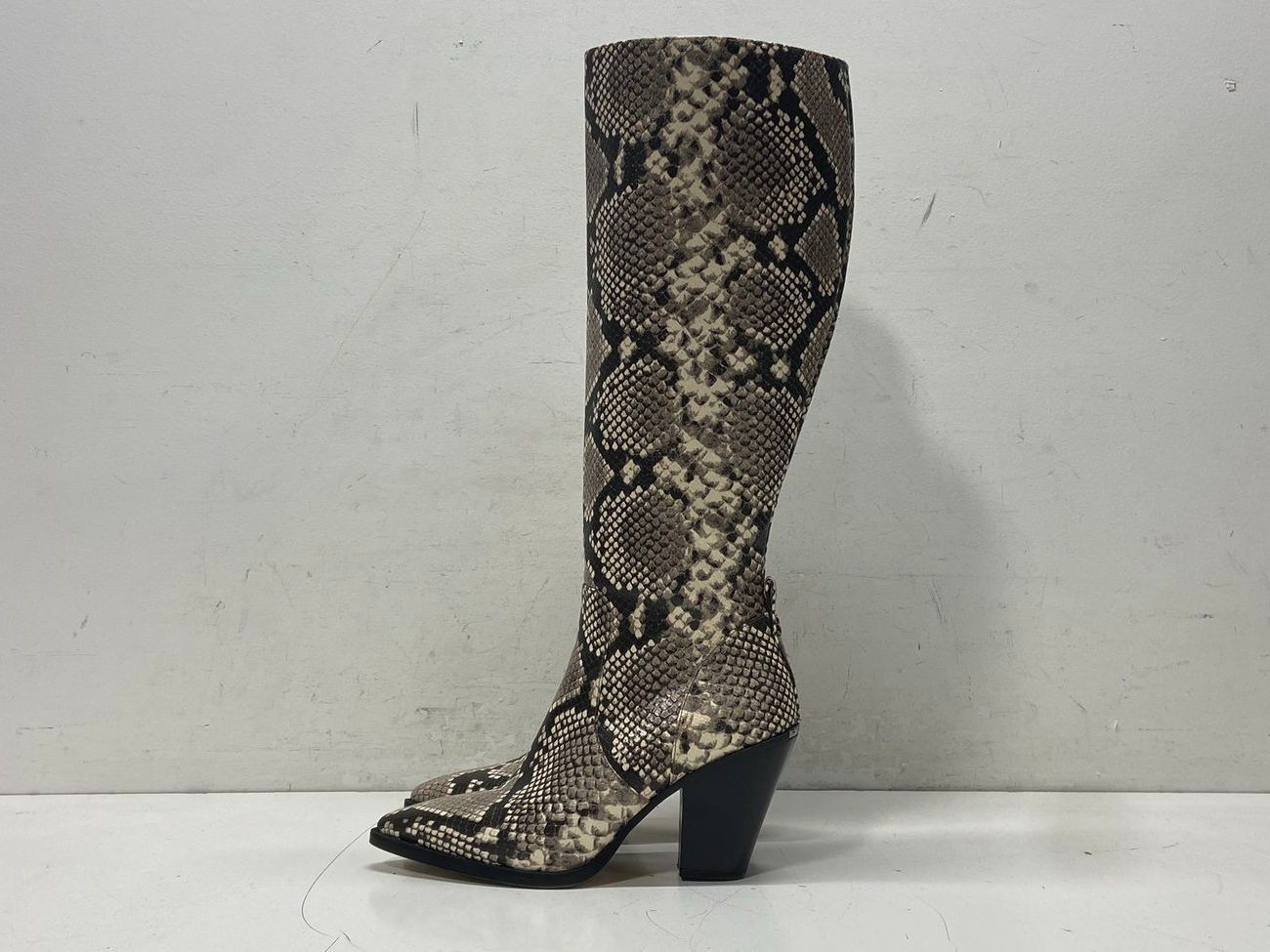 Michael Kors Dover Python-Embossed Leather Boots … - image 1