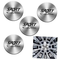 4PCS 56mm Sport Wheel Hub Center Cap Sticker, Center Caps for Rims Silver