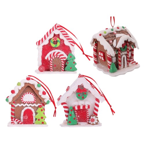 4 Pcs Lebkuchenhaus Hanging Dekoration Mann -Weihnachtsfeste Ornamente - Bild 8 von 12