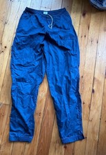 Nike Vintage 90s Navy Blue Nylon Windbreaker Track Pants zipper ankle medium men