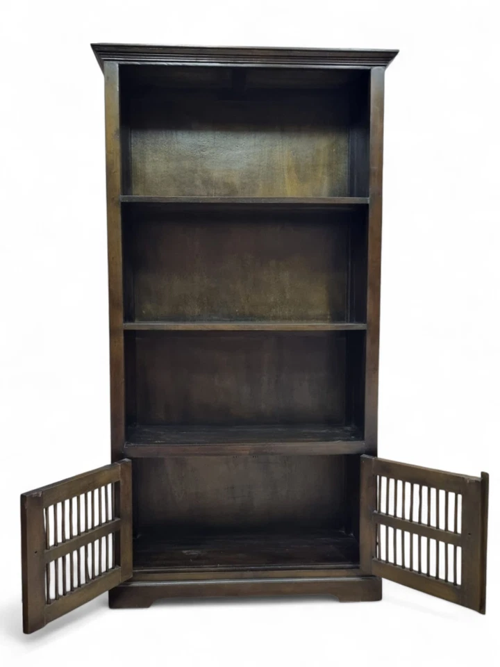 Mahagoni Bücherregal Massivholz 195cm Indonesien Kolonialstil Standregal Regal - Bild 4 von 4